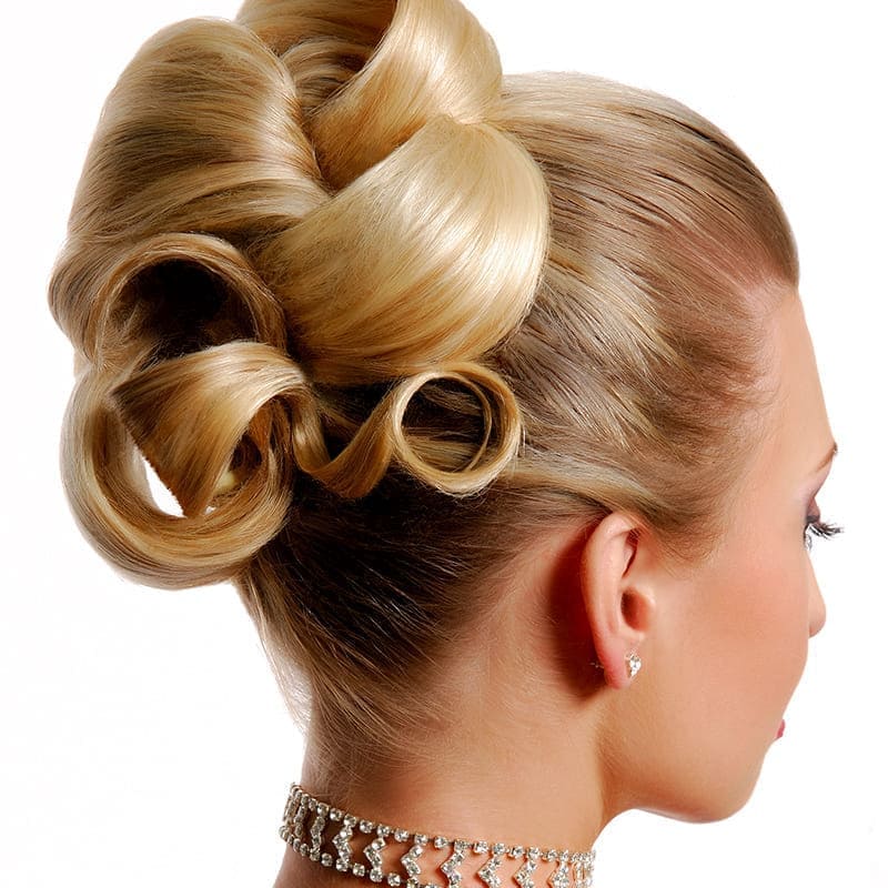 Elegant updo hairstyle at North Style Salon